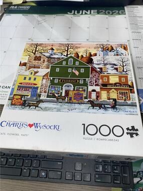 Buffalo Games jigsaw puzzle; Meats, Flowers, Hats by Charles Wysocki; 1000 pcs
